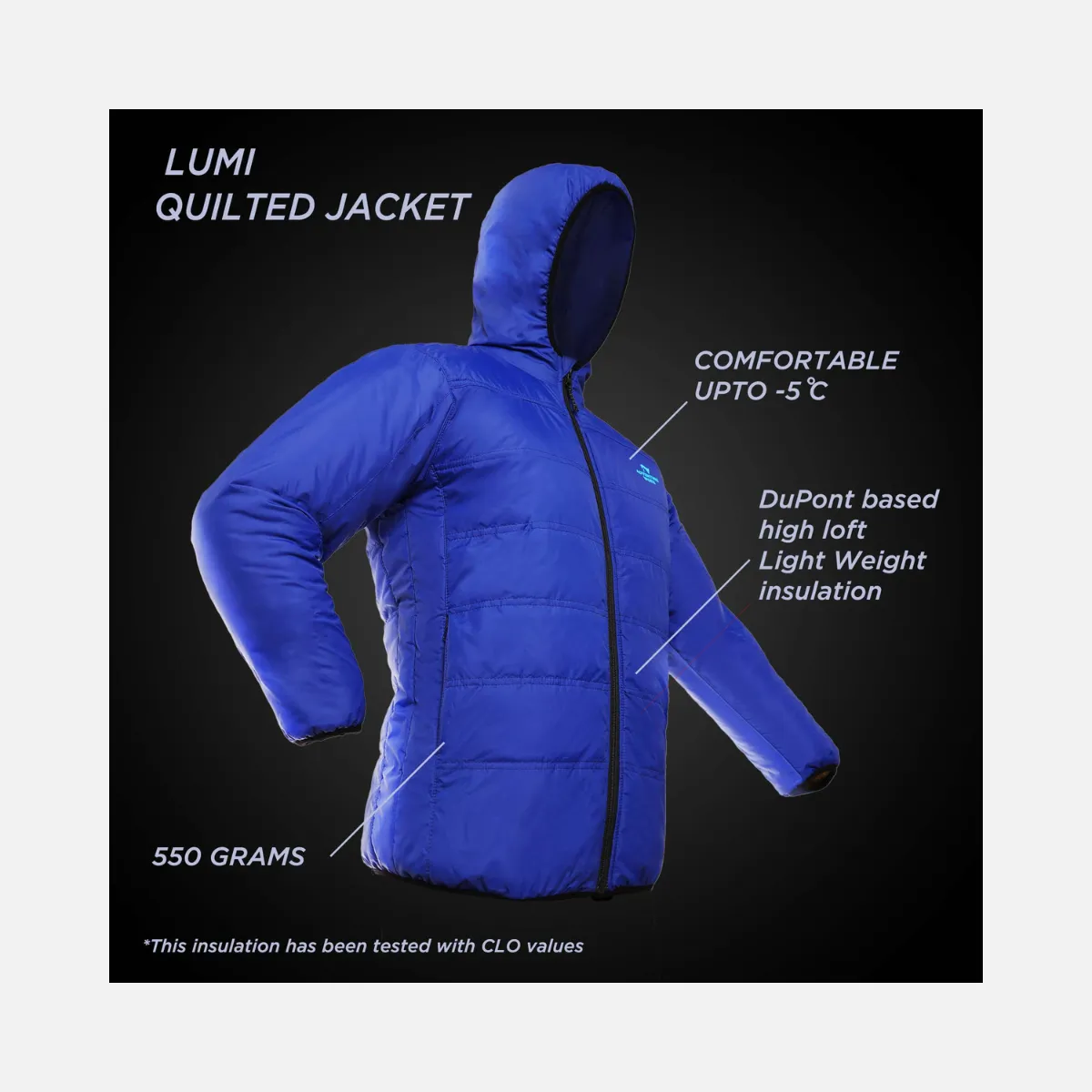 Adventure Worx Lumi Quilted Camping Men’s Jacket 5 degrees -Blue