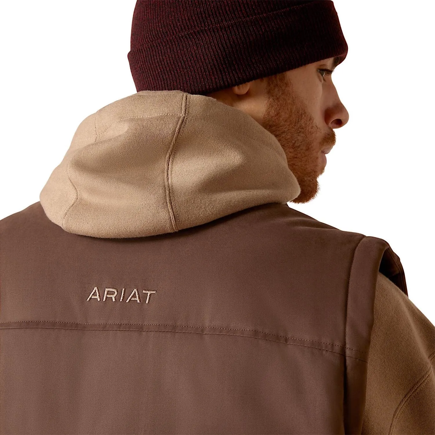 Ariat Mens Grizzly Canvas Insulated Vest Bracken