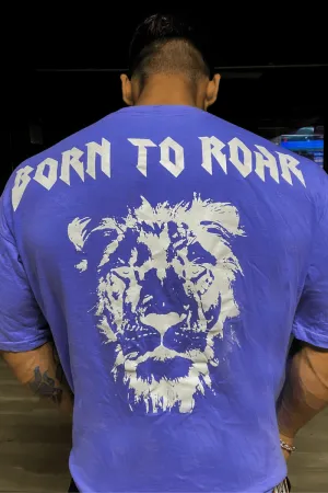 Born To Roar Oversized T-shirt (Blueberry)