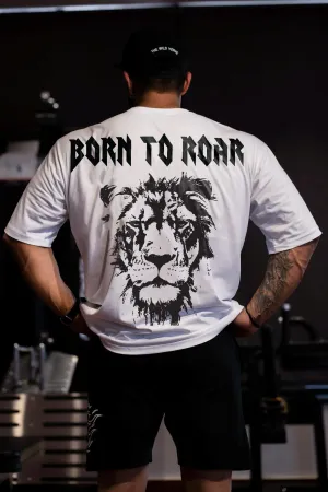 Born To Roar Oversized T-shirt (White)