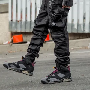 Combat Nylon Joggers Black