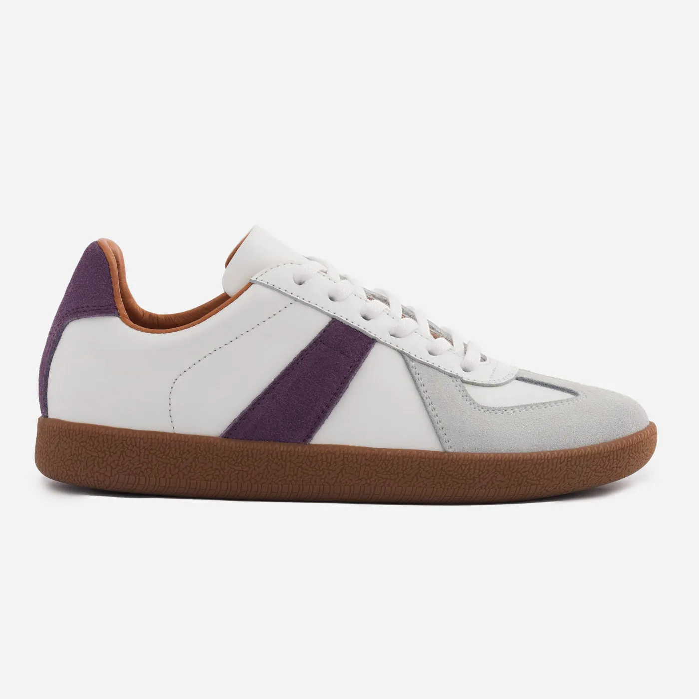 Morgen Trainers - Leather/Suede - Gum Sole - Women's