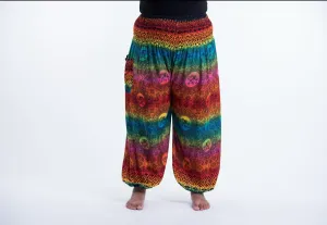 Plus Size Rainbow Elephant Unisex Elephant Pants in Orange