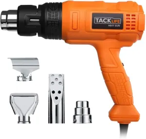 Professional Heat Gun 1500W 122℉~1022℉(50℃~550℃), Adjustable 3 Temp settings, 4 Nozzle Attachments