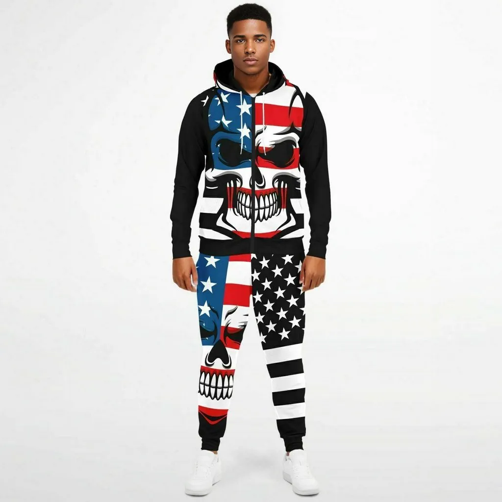 Skull Flag Men's Premium Fashion Ziphoodie & Jogger